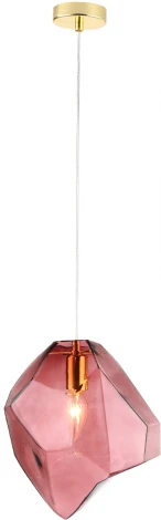 Подвесной светильник NUESTRO SP1 GOLD/PINK Crystal Lux (220V, на проводе)
