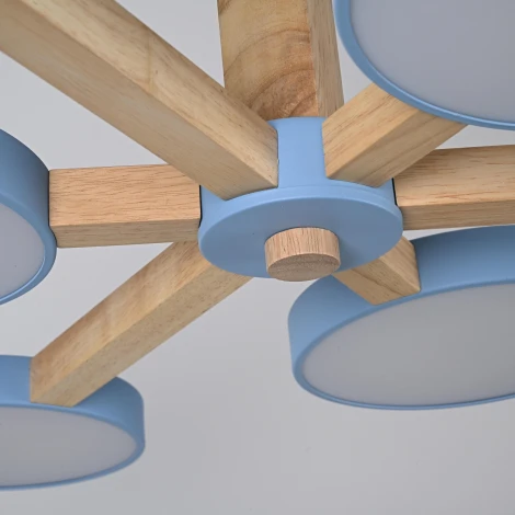 Потолочная люстра Wi-Fi на штанге Turna L6 Blue By ImperiumLoft Turna-B01 (LED, 220V, голосовое управление, умный дом - Алиса)