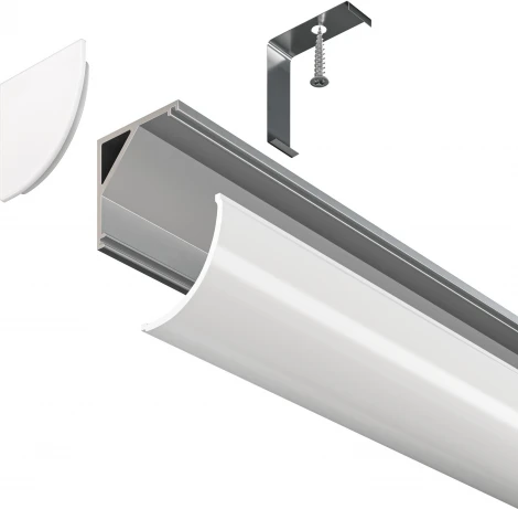 Алюминиевый профиль накладной 16x16 R Maytoni Led Strip ALM008S-2M