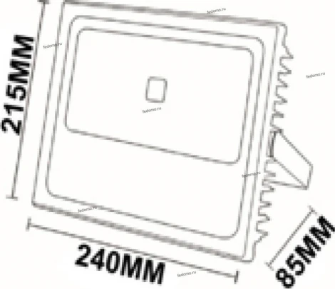 Прожектор уличный светодиодный Horoz, 1 плафон, черный с хромом и прозрачным