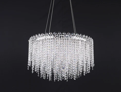 Подвесная люстра Newport 10900 10918/C new (220V, хрусталь, на тросе, круглые)