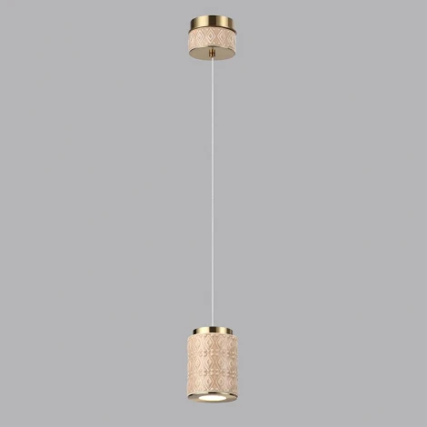 Подвесной светильник светодиодный Odeon Light Lulu 5453/5L светлая бронза/бежевый/металл/керамика/акрил LED 5W 3000K