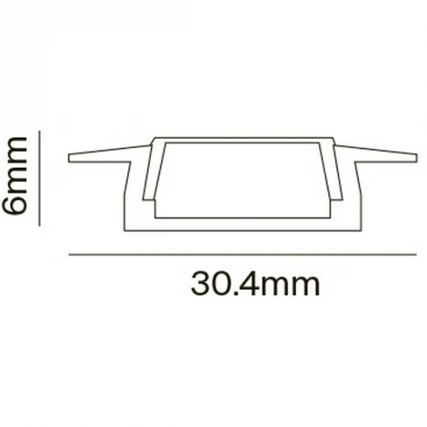 Алюминиевый профиль накладной 23x6 Maytoni Led Strip ALM002S-2M