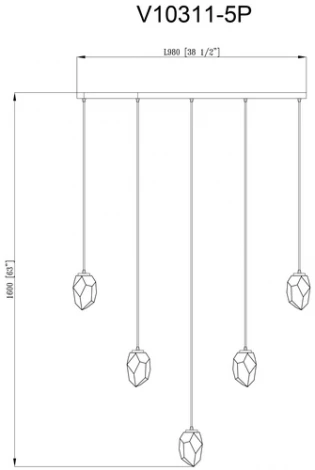 Подвесной светильник Moderli Catris V10311-5P (220V, на проводе)