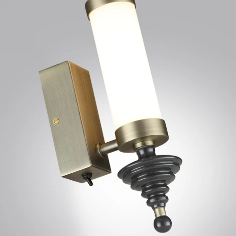 Настенный светильник Odeon Light Ula 5404/11WL бронзов.брашированн./черный/стекло/керамика LED 11W 3000K (220V, выключатель, круглые)