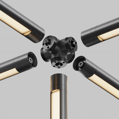 Пятиконечный коннектор для системы Shelf без ввода питания Maytoni Accessories for system Shelf CA020L5C-B (24V)