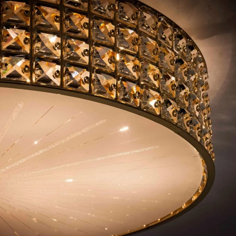 Потолочный светильник круглый Citilux Портал CL324182 (220V, хрусталь K9)