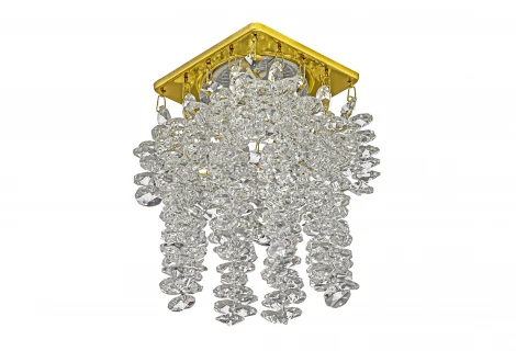 Встраиваемый светильник хрустальный Dio D'Arte Tayo Gold GU10.5.14.8x8.101 G