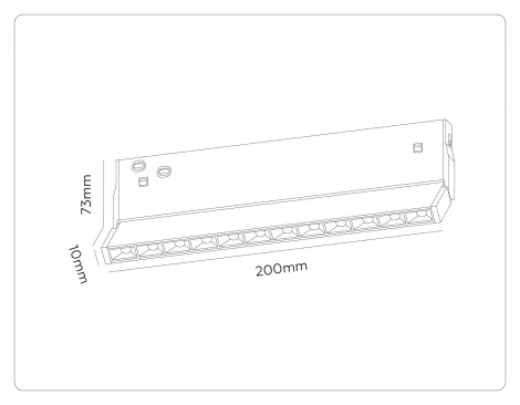 Трековый светильник магнитный светодиодный 3CCT 3000K-6000K 10W 48V Ambrella Track System GL2360