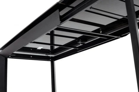 Обеденный стол M-City CREMONA 180 KL-61 Под дерево, итальянская керамика / черный каркас