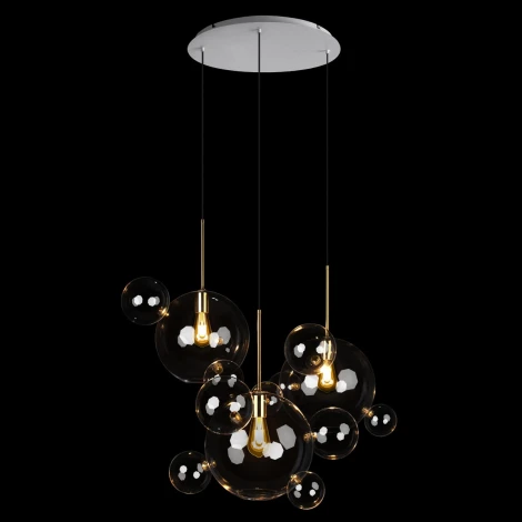 Подвесной светильник Loft It Bolle 2034-D3 (220V, на проводе, шарики, молекулы)