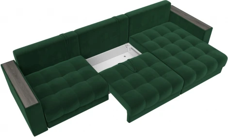 Диван угловой с декором Лига-049 НПБ Лонг Лига Диванов (Велюр) арт.128296