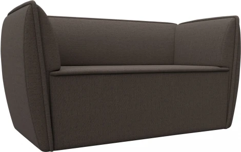 Диван кухонный прямой Бергамо 2-х местный (Коричневый/Рогожка) Лига Диванов арт.123704