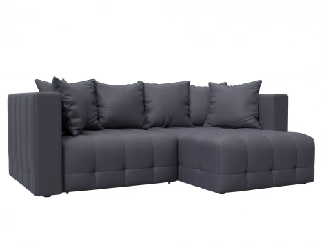 Диван угловой Лига-052 НПБ угол универсальный (ЛДСП,Брус,Фанера/Пластик/Экокожа/Серый) Лига Диванов 129913