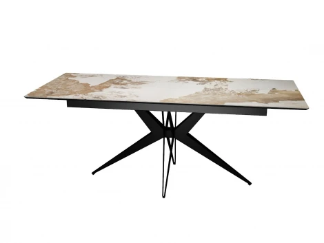 Стол DikLine DKS140 керамика PANDORA глянец, подстолье черное, опоры черные (2уп.) 00-00081185