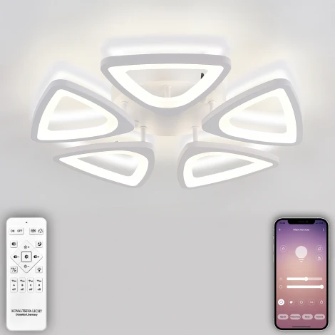 Потолочная люстра с пультом, светодиодная Natali Kovaltseva Kirke LED LAMPS 81242