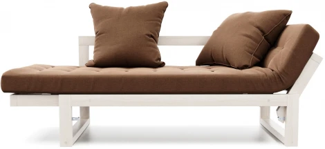 Кушетка Arsko Амбер беленый дуб коричневая рогожка