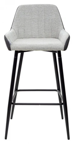 Барный стул M-City PUNCH светло-серый меланж FC-01/ экокожа антрацит RU-08