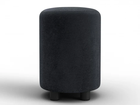 Пуф 001 (ДСП,Фанера/Пластик/Велюр/Темно-серый) Лига Диванов 132351