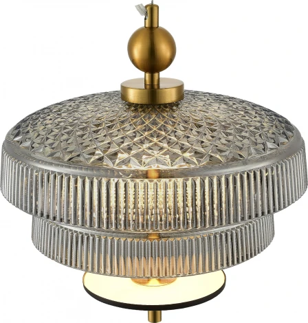 Подвесной светильник ST Luce Oriental SL6122.303.01 Латунь/Латунь, Дымчатый LED 1*8W 3000K (220V, на тросе)