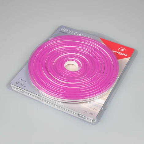 Гибкий неон GALAXY-1206-5000CFS-2835-100 12V Purple (12x6mm, 12W, IP67) (12 Вт/м, IP67) 029360