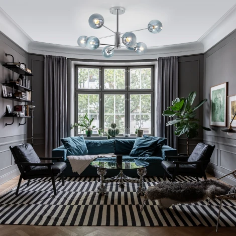 Потолочная люстра на штанге Eurosvet Ascot 30166/8 хром (220V)