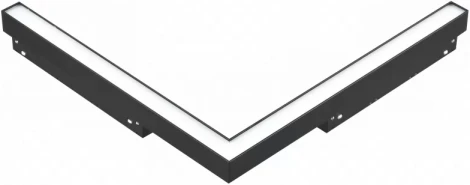 Трековый магнитный светильник угловой 48V iLedex Vision48/22 4822-013-L320-16W-110DG-3000K-BK