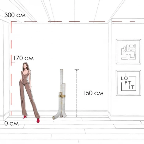Торшер светодиодный Loft It Sumatra 10412F (220V, выключатель)