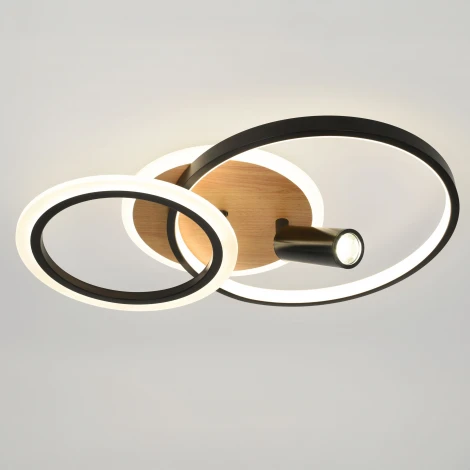 Потолочная люстра светодиодная с пультом ЭРА Rondo CLL-1-85-RC BK