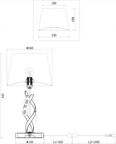 Интерьерная настольная лампа Freya Monique FR2001TL-01G