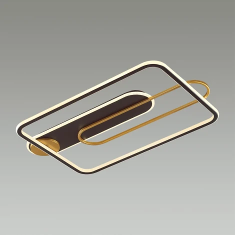 Люстра потолочная с пультом ДУ Shioto 5277/99CL черный, матовое золото LED 110W