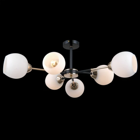 Потолочная люстра на штанге ILLUMICO IL0715-6CSQ-24 BK GD LIBRA (220V)