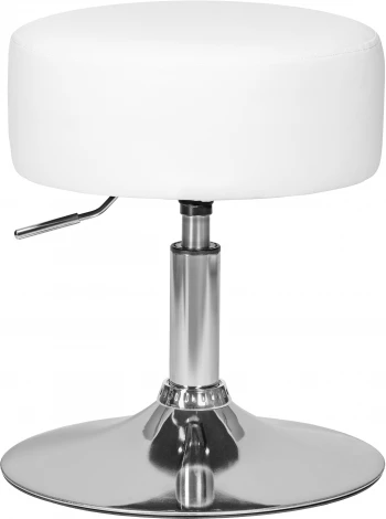 Пуф DOBRIN DANNY (белый PU) 2050-LM DANNY, цвет сиденья белый, основания хром