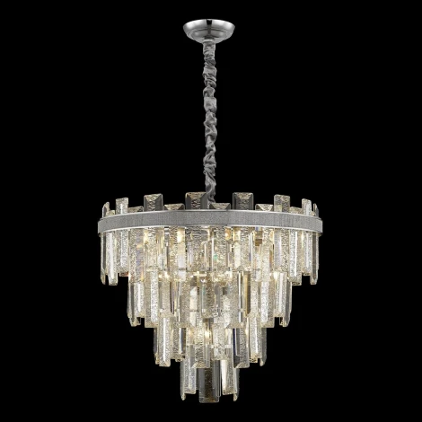 Подвесная люстра каскадная Wertmark Christel WE115.14.103 (220V, хрусталь, на цепи)