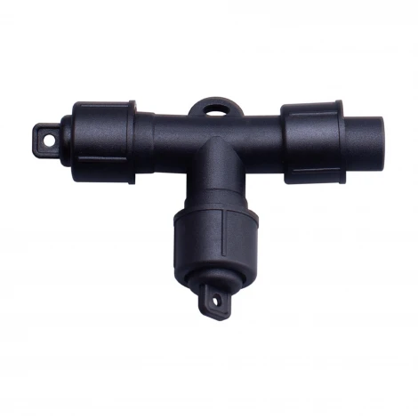 Соединитель для гирлянд серии F90RPO, Т-образный 1 вход-2 выхода черный Uniel UTC-F90 Y3 BLACK