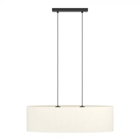 Подвесной светильник Eglo Febres 901261 2х60(E27), сталь, черный, текстиль, белый