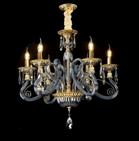 Подвесная люстра Alfa Light F2624-06 (220V, на цепи, подсвечник, свеча)