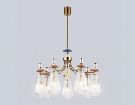 Потолочная люстра на штанге на штанге с керамикой Ambrella Ceramo Modern LH53184