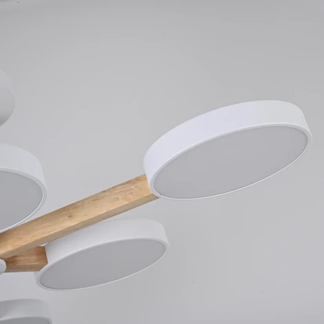 Потолочная люстра Wi-Fi на штанге Turna L6 White By ImperiumLoft Turna-B01 (LED, 220V, голосовое управление, умный дом - Алиса)