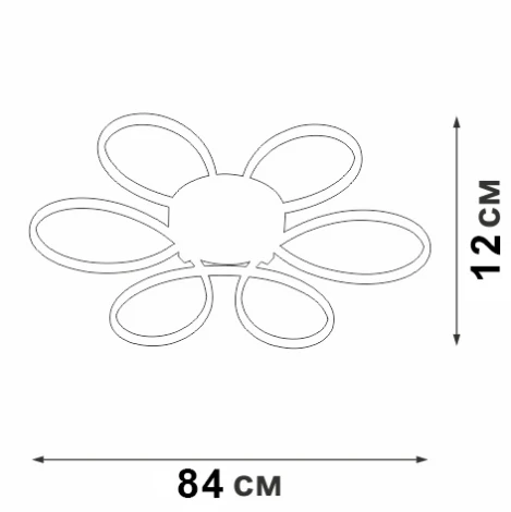 Потолочная люстра светодиодная V04610-13/6PL, LED 112Вт, 3000К Vitaluce V04610-13/6PL (220V)