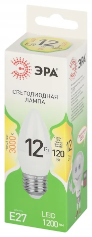 Лампочка светодиодная E27 12W ЭРА LED B35-12W-830-E27 GL
