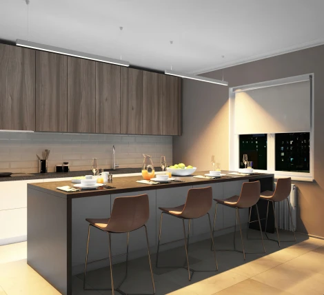 Подвесной линейный светильник светодиодный IP44 Denkirs DK9000 DK9123-WH (220V, на тросе)