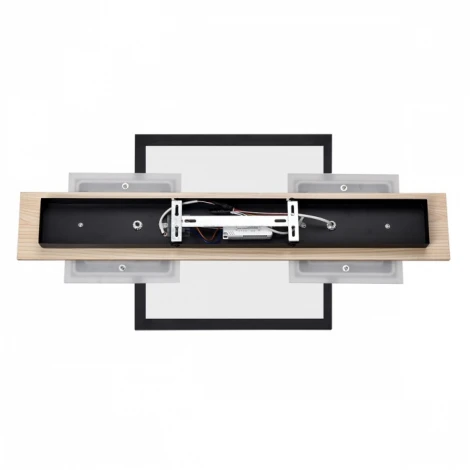 Настенный светильник со спотами Lumion Pine 8025/20WL черный/дерево, металл/МДФ LED GU10 3*10W + LED 20W 220V