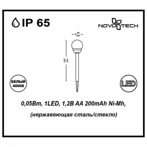 Грунтовый светильник Novotech Solar 357207