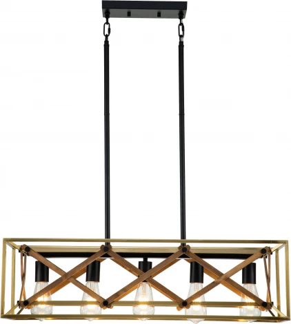 Люстра потолочная на штанге Storia V000066 (10002/5R Black)