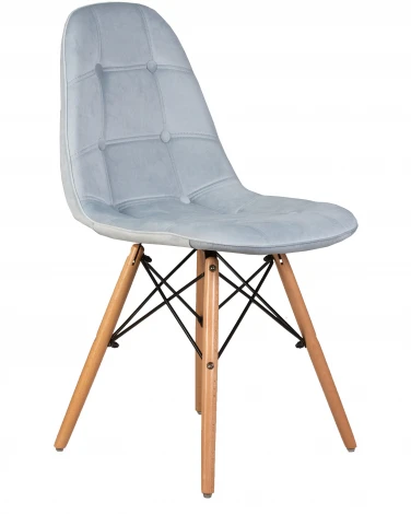Стул обеденный BENNET (ножки светлый бук, пудрово-голубой велюр (HLR-15))