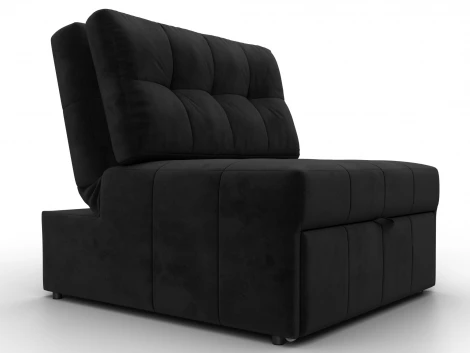 Кресло-кровать Лига-107 (80) (ЛДСП,Брус,Фанера,Велюр/Черный) Лига Диванов 134900