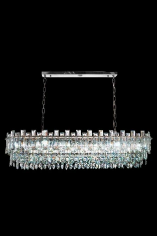 Подвесная люстра Fluorite Constancia FL1064-21P (220V, хрусталь, на цепи)