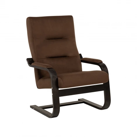 Кресло Leset Оскар 2500000082689 Фанера,Шпон, Велюр, Бежевый, Венге