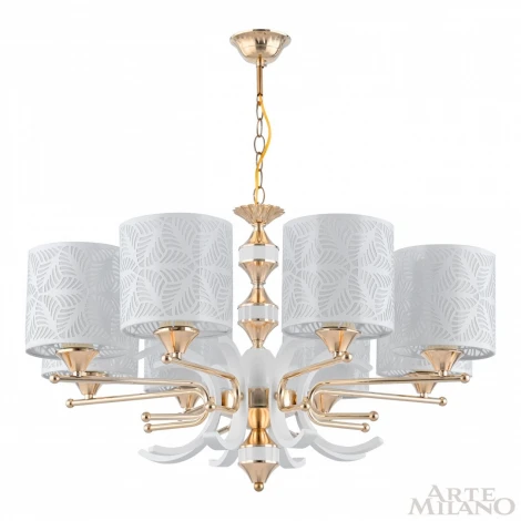 Подвесная люстра Arte Milano Florentia-2097 302097/8 Wh/Gd (220V, на цепи)